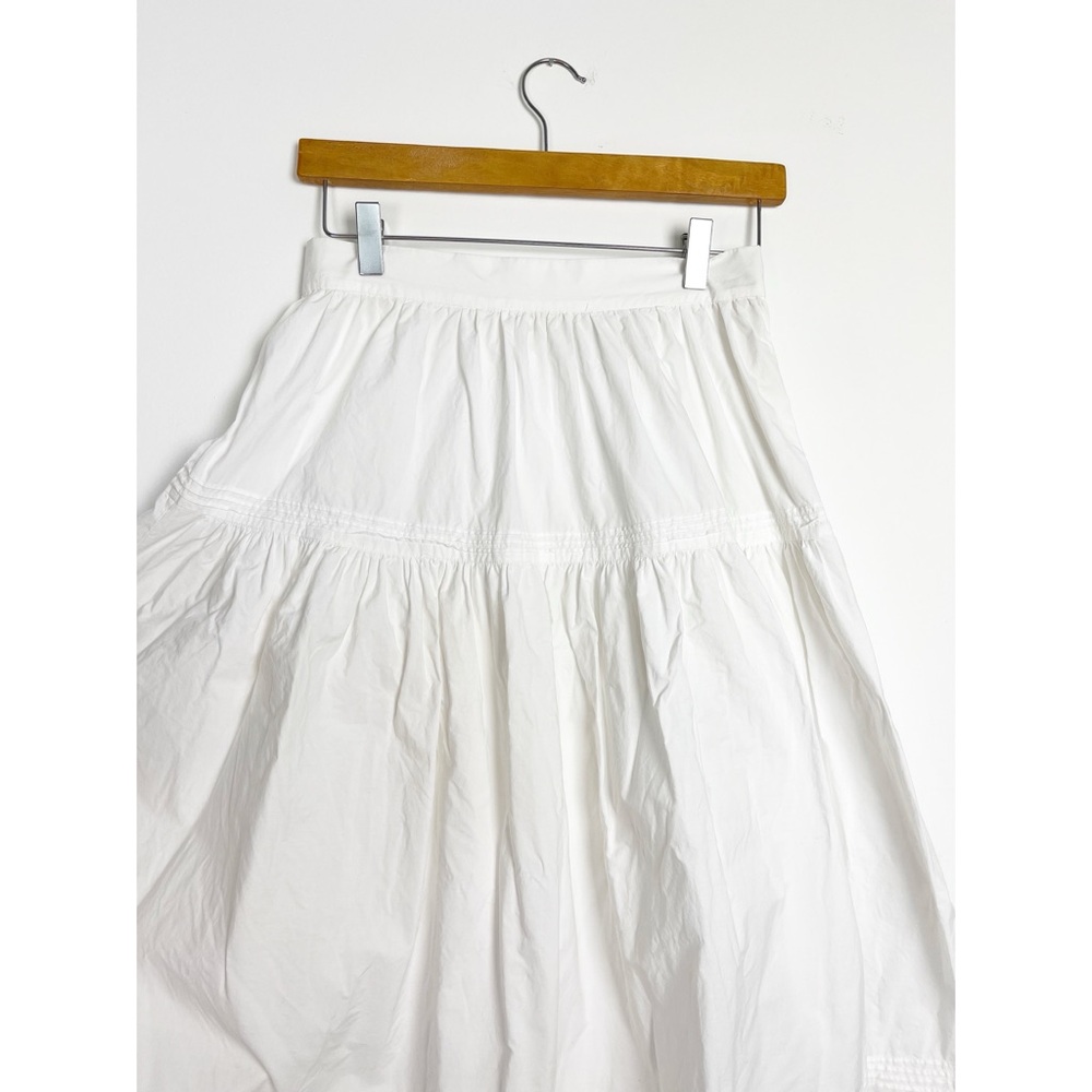 Doen White Salt Sebastiane Tiered Midi Maxi cotton petticoat S small Skirt - Picture 3 of 8